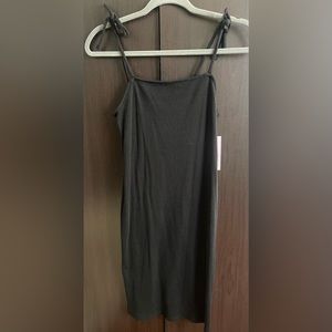 Black Bow Straps Mini Dress